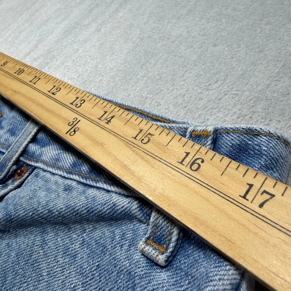 Vintage‎ Levis 505 Regular Fit Straight Leg Jeans 34x30 Light Wash Blue Cotton